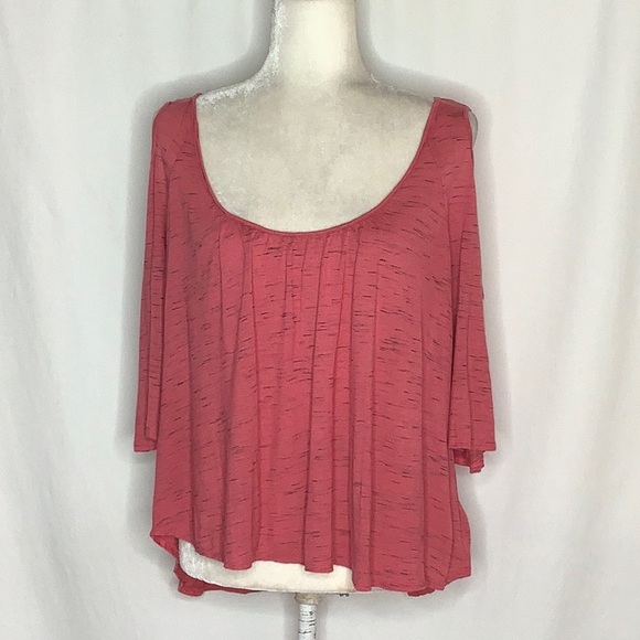 H.I.P. Pink Jersey Knit Cold Shoulder Top Size M - Picture 1 of 9